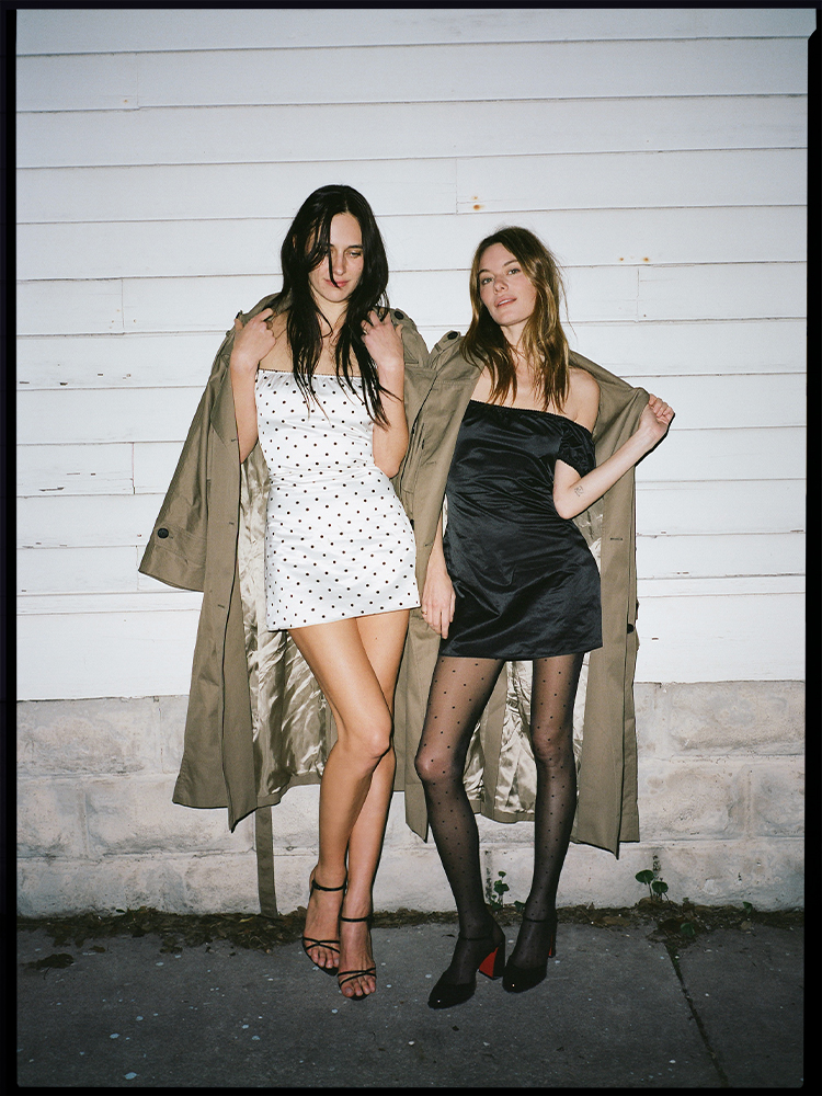 スカート andmary Tess blouse mini dress black Tess blouse mini dress