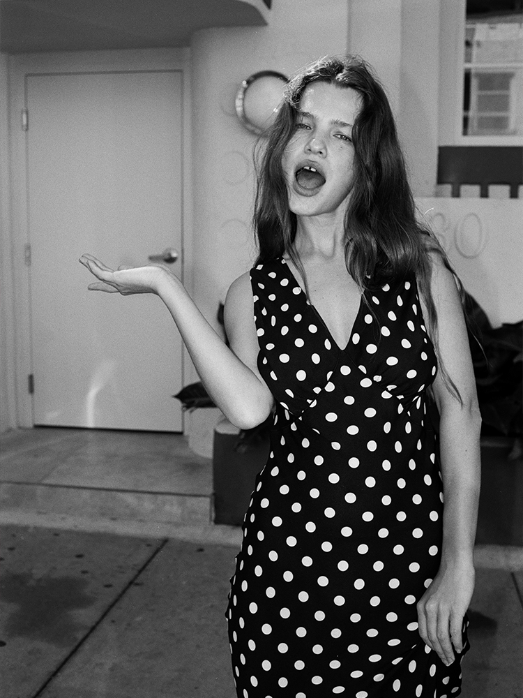 Realisation par ワンピース Delphine Midnight Spot | Silk Maxi Dress | Réalisation Par