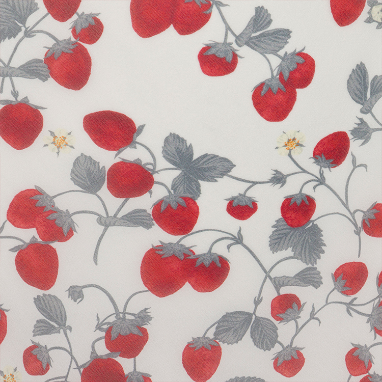 Hazel Fraise | Strawberry silk mini dress | Réalisation
