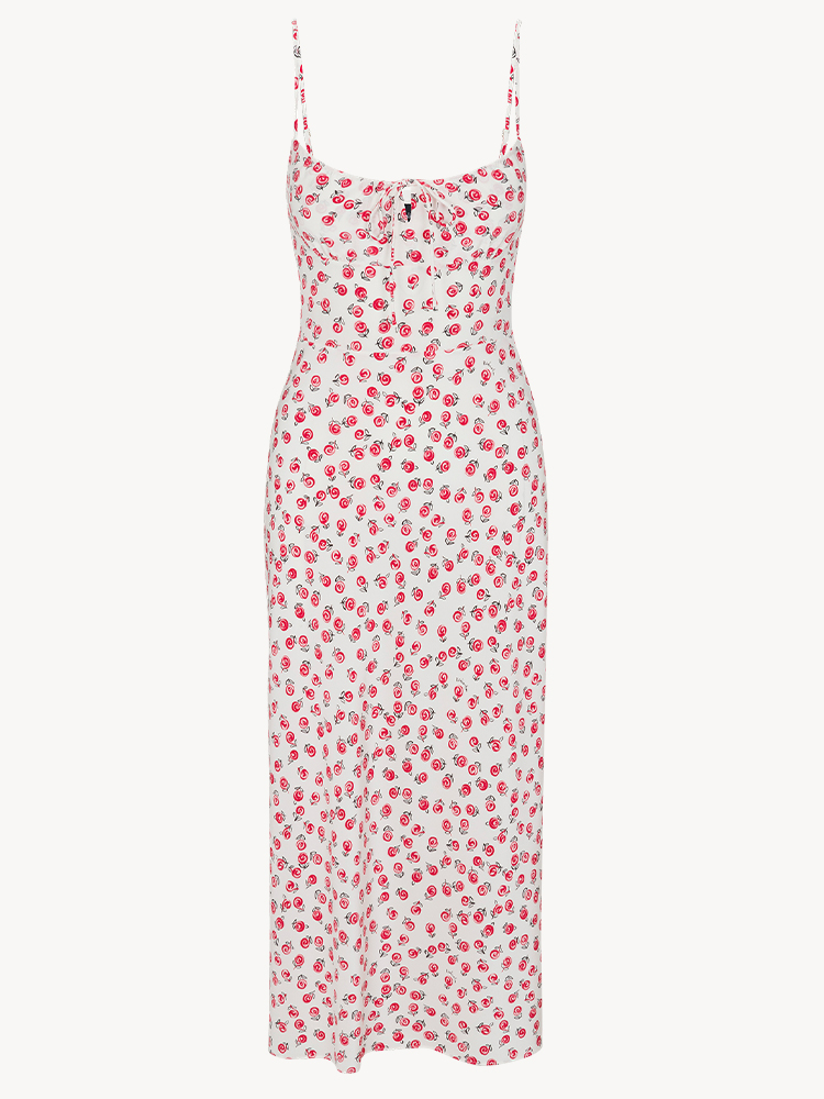 The Alba Sonic | Silk Floral Midi Dress | Réalisation Par