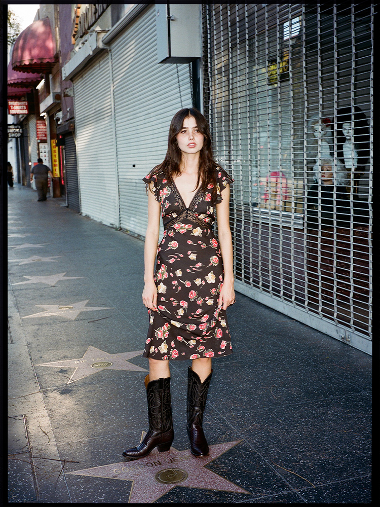 Realisation Par スカート S Georgia Sunburst | Printed Silk Maxi Skirt | Réalisation Par