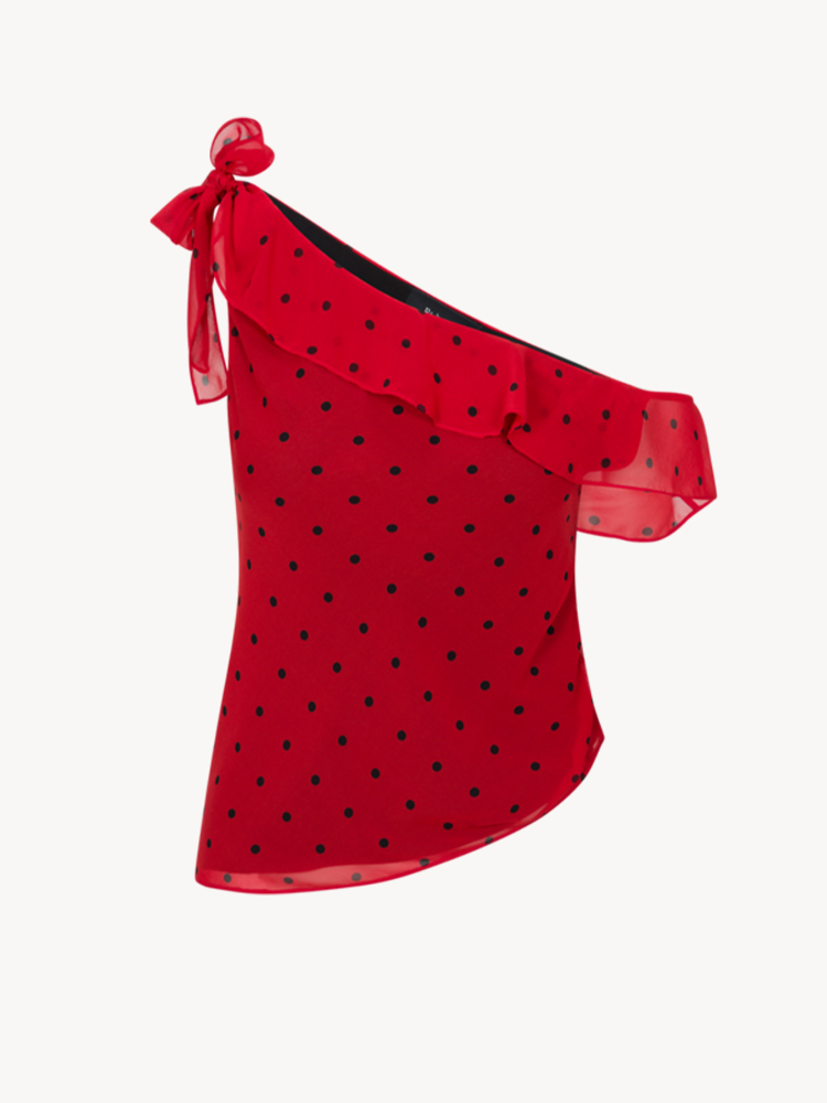 Samantha Berry | One shoulder silk top | Réalisation Par