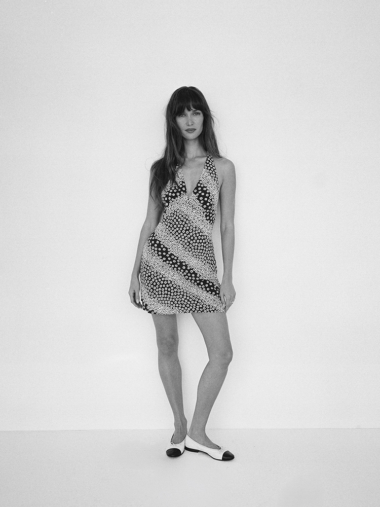 Leila Marguerite Bleu | Halter Mini Dress | Réalisation Par