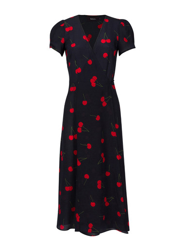 リアリゼーションパー Realisation parチェリー柄ラップワンピース リアリゼーションパー Realisation parチェリー柄ラップ