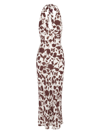 knee length dresses for ladies Milly Simone Strapless Midi Dress - Multi main image 0