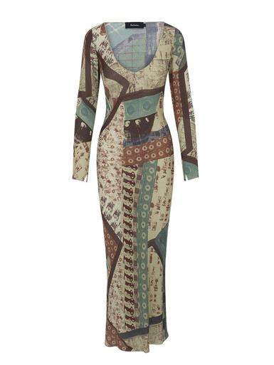 knee length dresses for ladies Hand-Dyed Maxi Dress with Statement Sleeves | 100% Viscose main image 0