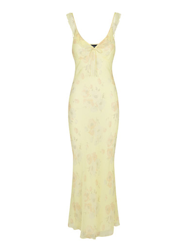 Heidi Zinnia | Yellow floral maxi dress | Réalisation