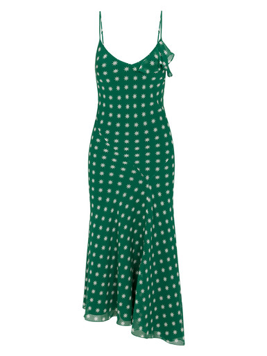 green pinstriped starlight midi dress Jacqueline | Silk stylish maternity gown