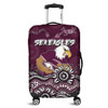 Sydney's Northern Beaches Sport Custom Luggage Cover - Custom Maroon Sea Eagles Blooded Aboriginal Inspired Luggage Cover