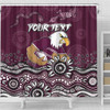 Sydney's Northern Beaches Sport Custom Shower Curtain - Custom Maroon Sea Eagles Blooded Aboriginal Inspired Shower Curtain