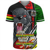 Penrith City Baseball Shirt - A True Champion Will Fight Through Anything With Polynesian Patterns