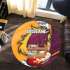 Brisbane City Round Rug A True Champion Will Fight Through Anything With Polynesian Patterns