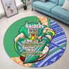 Canberra City Round Rug A True Champion Will Fight Through Anything With Polynesian Patterns