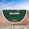 Australia Aboriginal Custom Beach Blanket - Snake Circle And Symbols With Aboriginal Style Beach Blanket