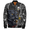 Penrith City Bomber Jacket - Custom With Contemporary Style Of Aboriginal Painting