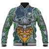 Canberra City Baseball Jacket - Custom With Contemporary Style Of Aboriginal Painting