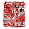 Illawarra and St George Bedding Set - Team Of Us Die Hard Fan Supporters Comic Style