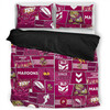 Queensland Bedding Set - Team Of Us Die Hard Fan Supporters Comic Style