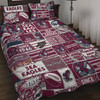 Sydney's Northern Beaches Quilt Bed Set - Team Of Us Die Hard Fan Supporters Comic Style