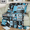 Sutherland and Cronulla Premium Blanket - Team Of Us Die Hard Fan Supporters Comic Style