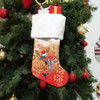 Dolphins Christmas Stocking - Dolphins Christmas Hat Pattern Snown Style Stocking