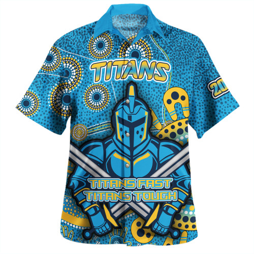 Gold Coast Hawaiian Shirt - Aboriginal Indigenous Inspired Real Fan Custom