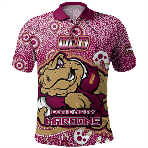 Queensland Polo Shirt - Aboriginal Indigenous Inspired Real Fan Custom