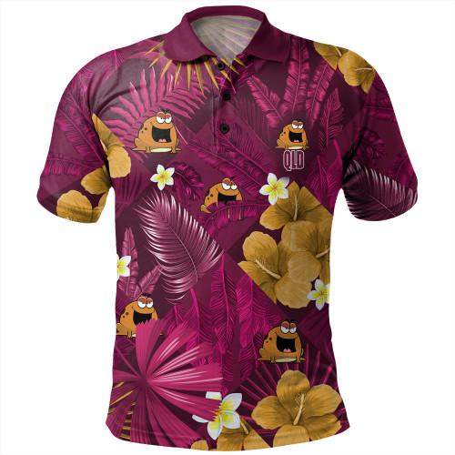 Queensland Polo Shirt - Custom Big Fan Argyle Tropical Patterns Style
