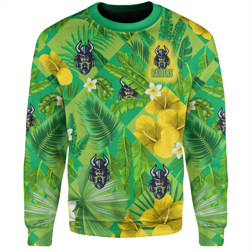 Canberra City Sweatshirt - Custom Big Fan Argyle Tropical Patterns Style