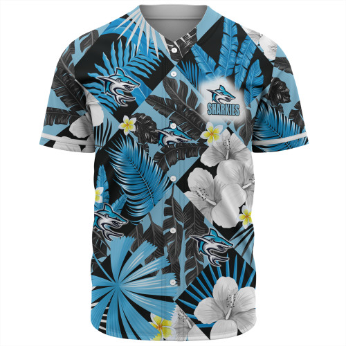 Sutherland and Cronulla Baseball Shirt - Custom Big Fan Argyle Tropical Patterns Style