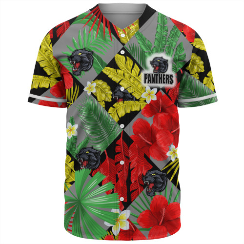 Penrith City Baseball Shirt - Custom Big Fan Argyle Tropical Patterns Style