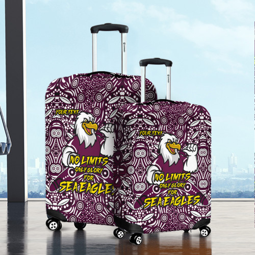 Sydney's Northern Beaches Aboriginal Custom Luggage Cover - Custom With Aboriginal Style Luggage Cover