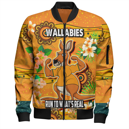 Wallabies Bomber Jacket - Run To What's Real With Aboriginal Style