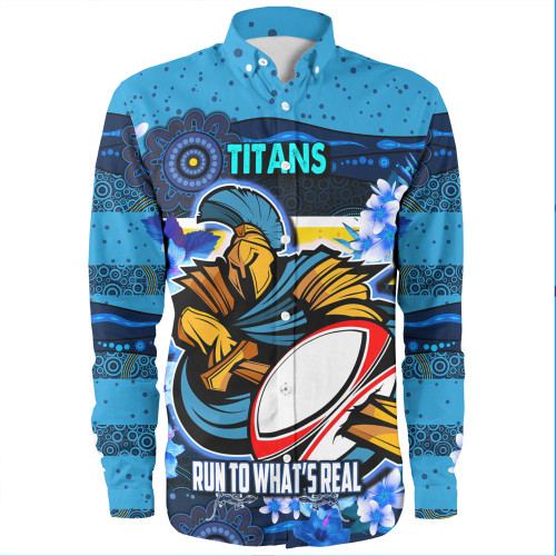 Gold Coast Long Sleeve Shirt - Run To What's Real With Aboriginal Style