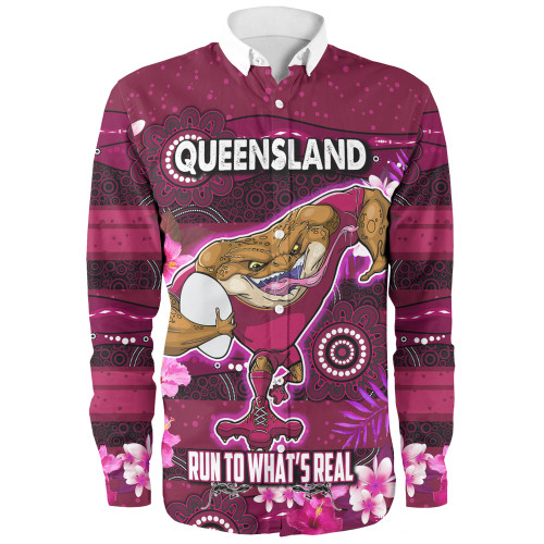 Queensland Long Sleeve Shirt - Run To What's Real With Aboriginal Style