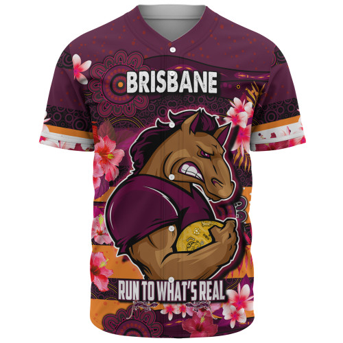 Brisbane City Baseball Shirt - Run To What's Real With Aboriginal Style