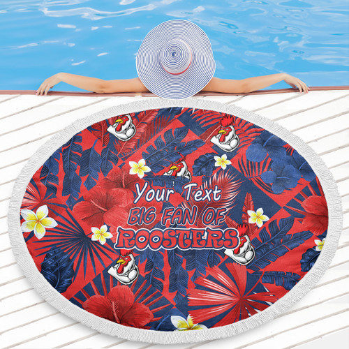 East of Sydney Sport Custom Beach Blanket - Custom Big Fan Argyle Tropical Patterns Style  Beach Blanket