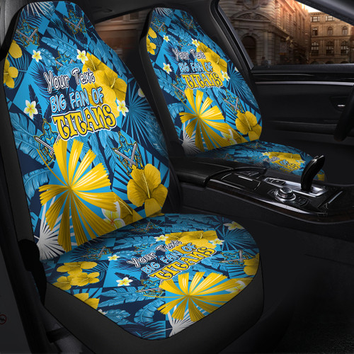 Gold Coast Sport Custom Car Seat Covers - Custom Big Fan Argyle Tropical Patterns Style  Car Seat Covers