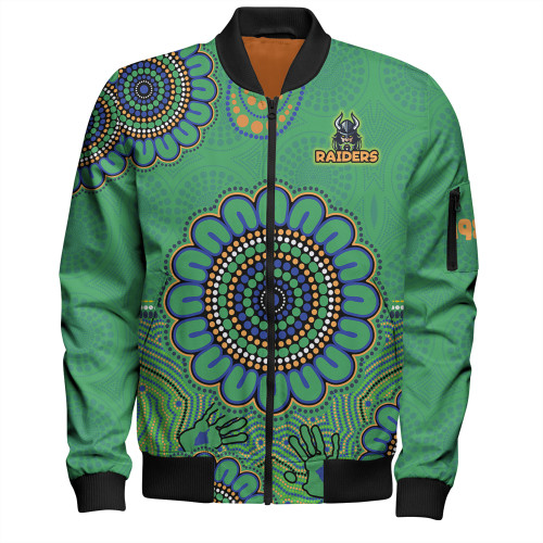 Canberra City Bomber Jacket - Custom Australia Supporters With Aboriginal Inspired Style