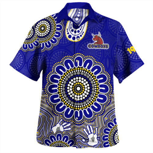 North Queensland Hawaiian Shirt - Custom Australia Supporters With Aboriginal Inspired Style