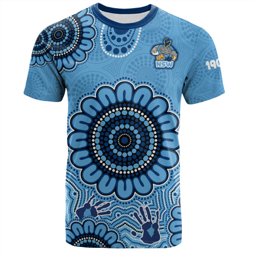 New South Wales T-Shirt - Custom Australia Supporters With Aboriginal Inspired Style