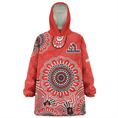 Illawarra and St George Snug Hoodie - Custom Australia Supporters With Aboriginal Inspired Style