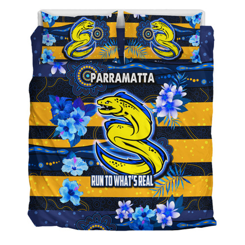 Parramatta Sport Custom Bedding Set - Run To What's Real With Aboriginal Style Bedding Set