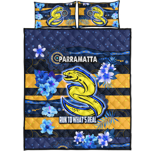 Parramatta Sport Custom Quilt Bed Set - Run To What's Real With Aboriginal Style Quilt Bed Set