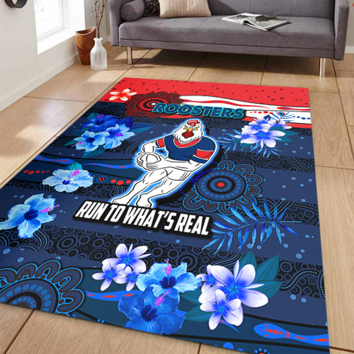East of Sydney Sport Custom Area Rug - Run To What's Real With Aboriginal Style Area Rug