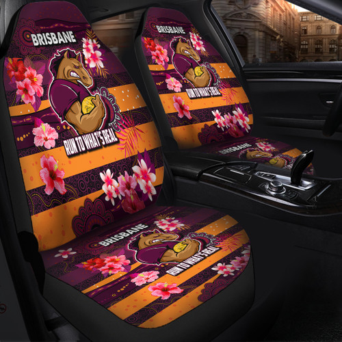 Brisbane City Sport Custom Car Seat Covers - Run To What's Real With Aboriginal Style Car Seat Covers
