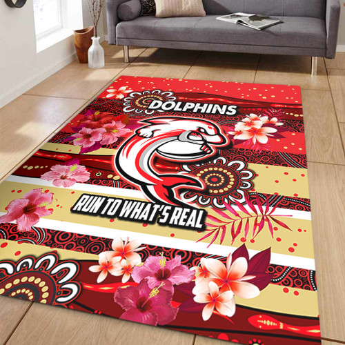 Redcliffe Sport Custom Area Rug - Run To What's Real With Aboriginal Style Area Rug