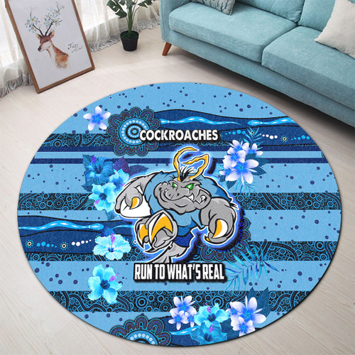 New South Wales Sport Custom Round Rug - Run To What's Real With Aboriginal Style Round Rug