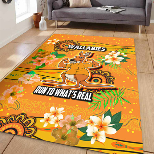 Australia Sport Custom Area Rug - Run To What's Real With Aboriginal Style Area Rug