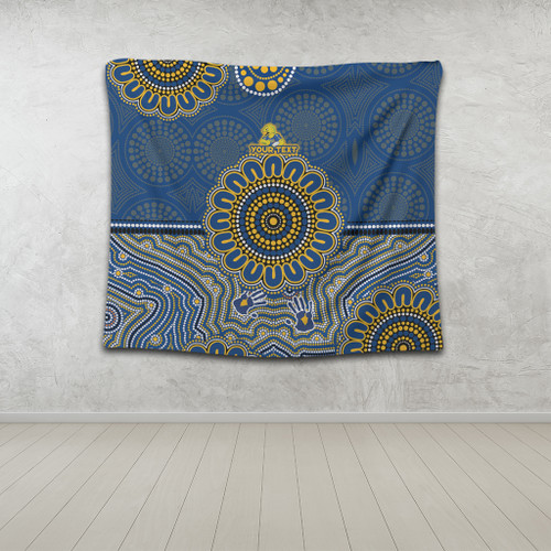 Parramatta Sport Custom Tapestry - Australia Supporters With Aboriginal Inspired Style Tapestry